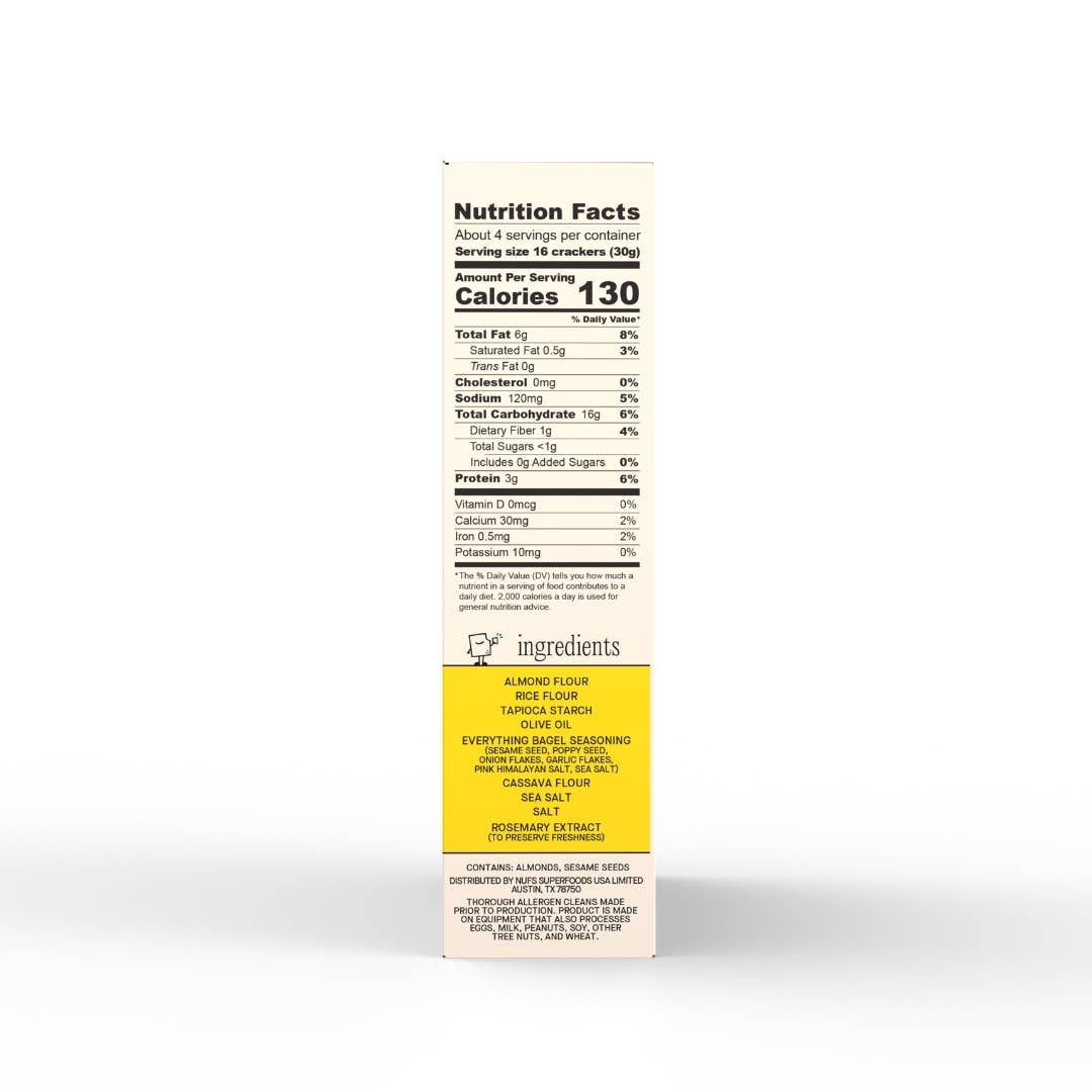 Nufs Everything Gluten-Free and Seed Oil Free Crackers - 4.25oz