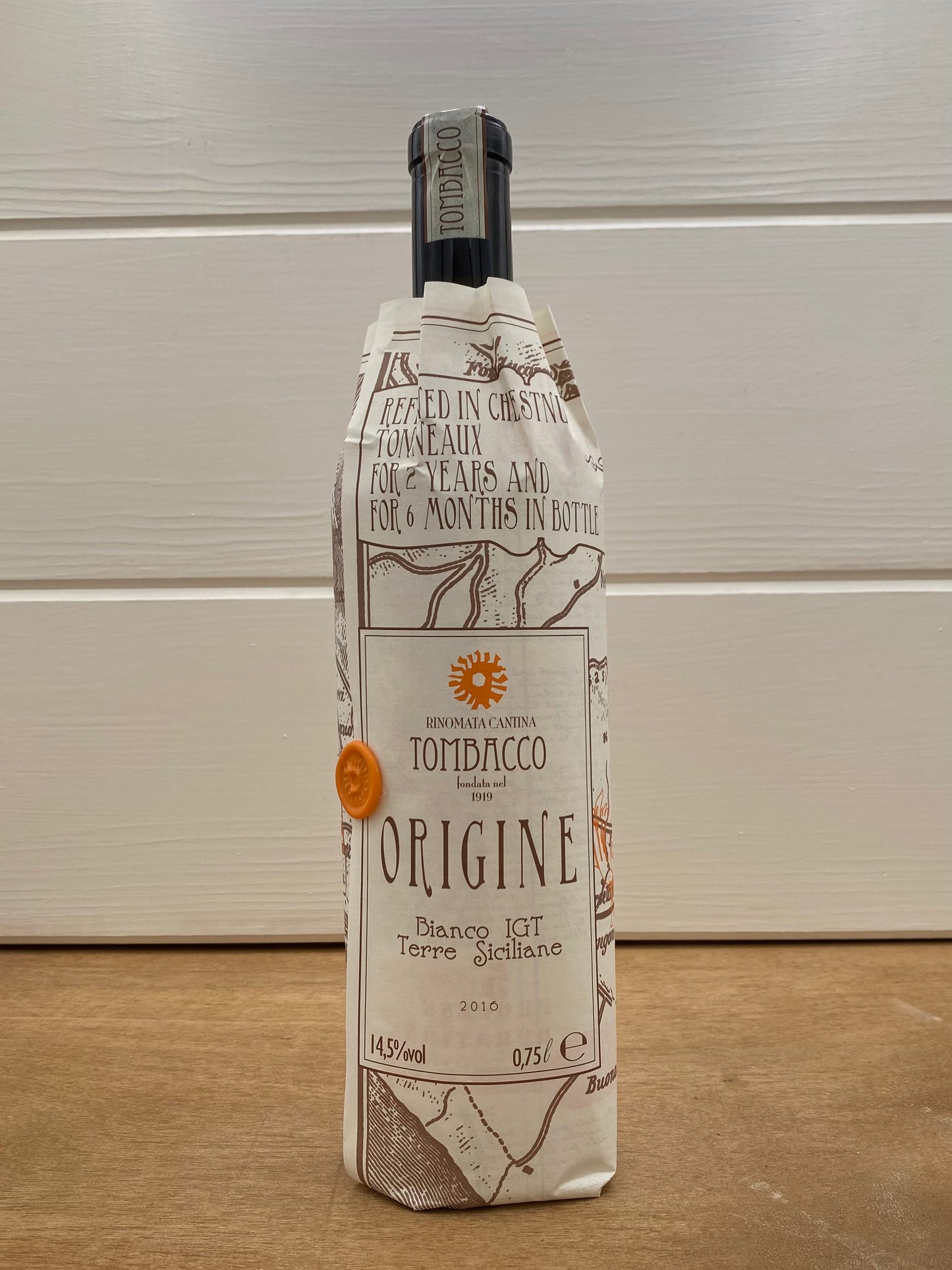 Tombacco Origine Terre Siciliane Orange Wine 2016