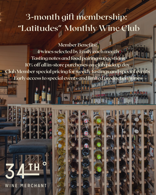 3-Month "Latitudes" Wine Club Membership