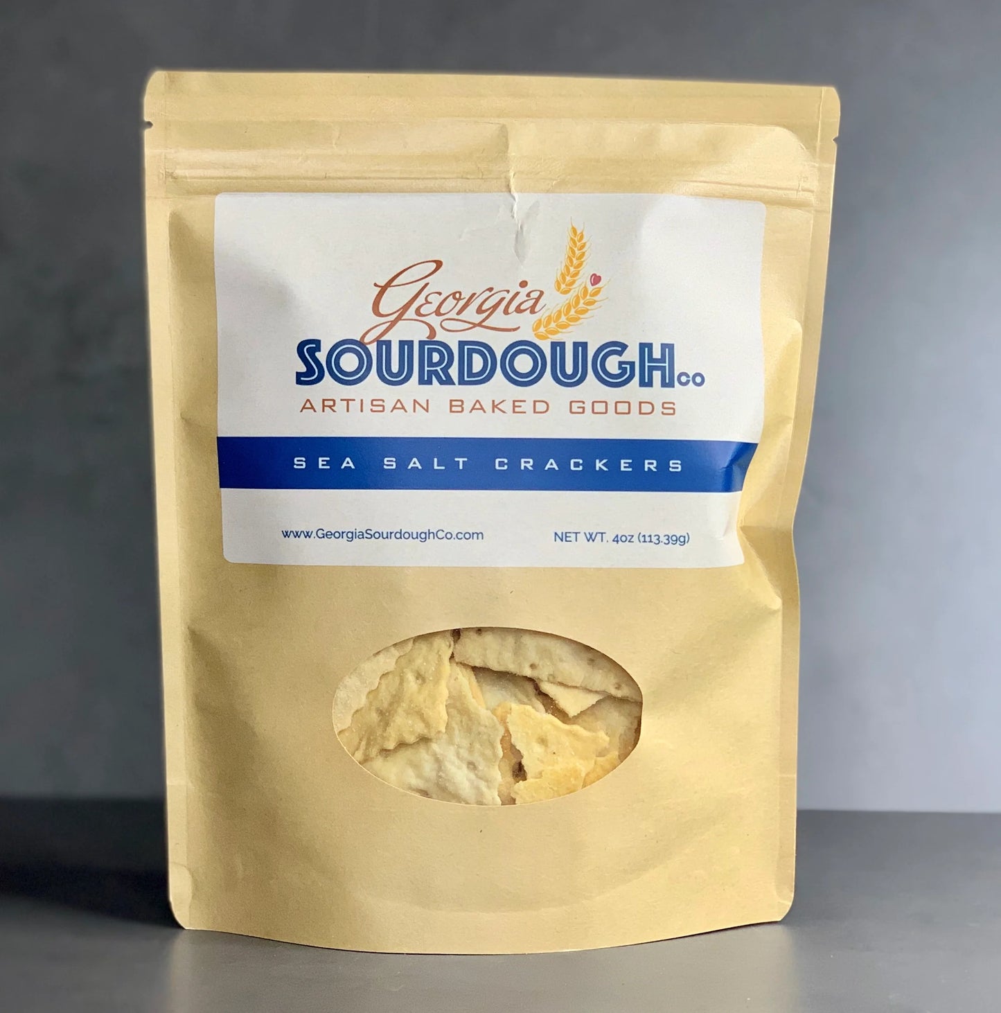 Georgia Sourdough Sea Salt Crackers - 4 oz