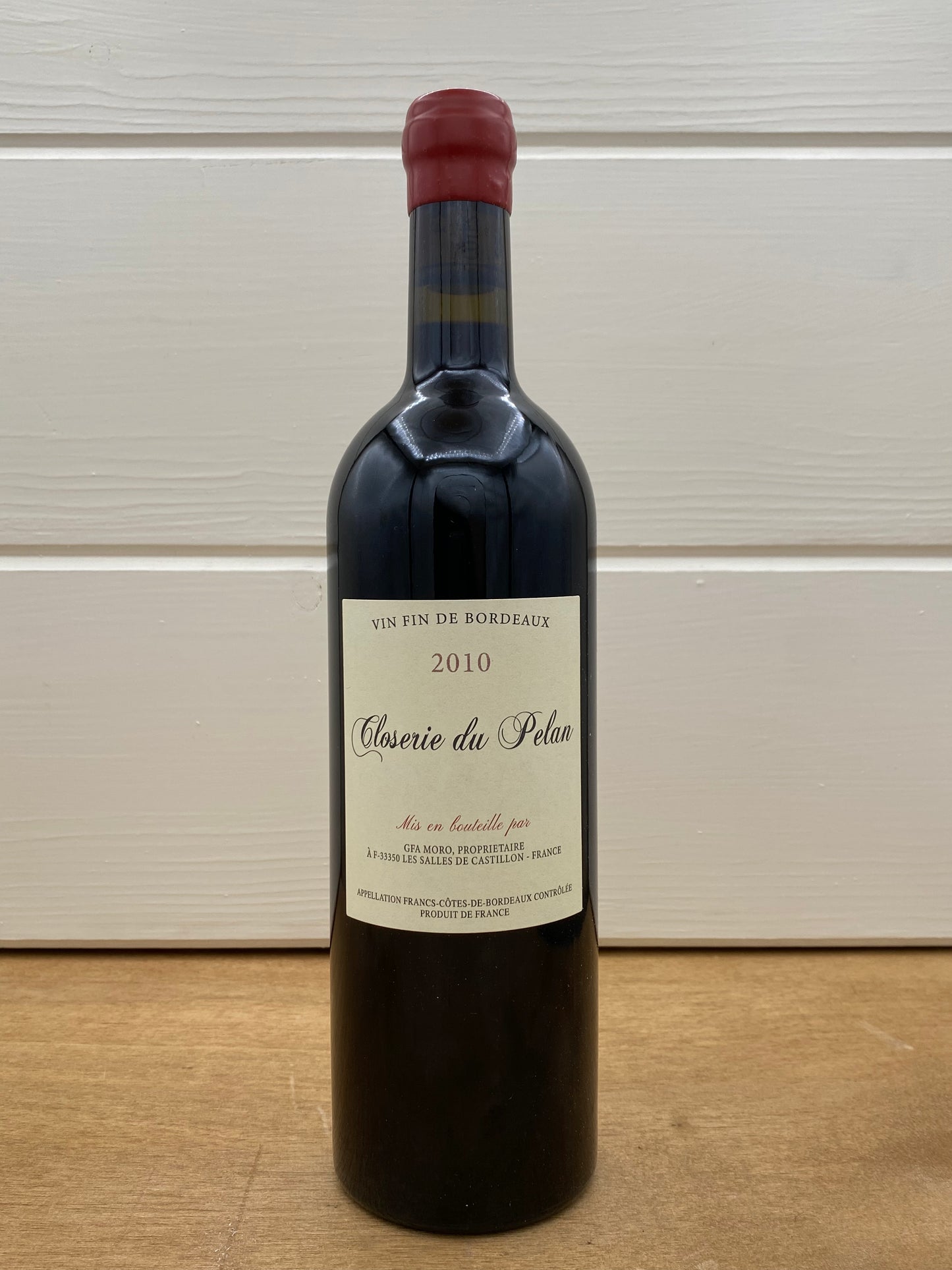 Closerie du Pelan, Francs Côtes de Bordeaux Rouge 2010